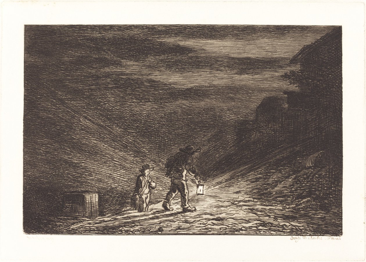 La búsqueda de una posada de Charles Francois Daubigny