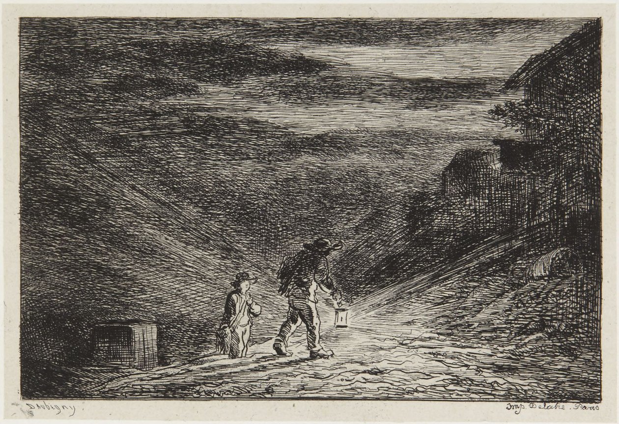 La búsqueda de una posada de Charles Francois Daubigny