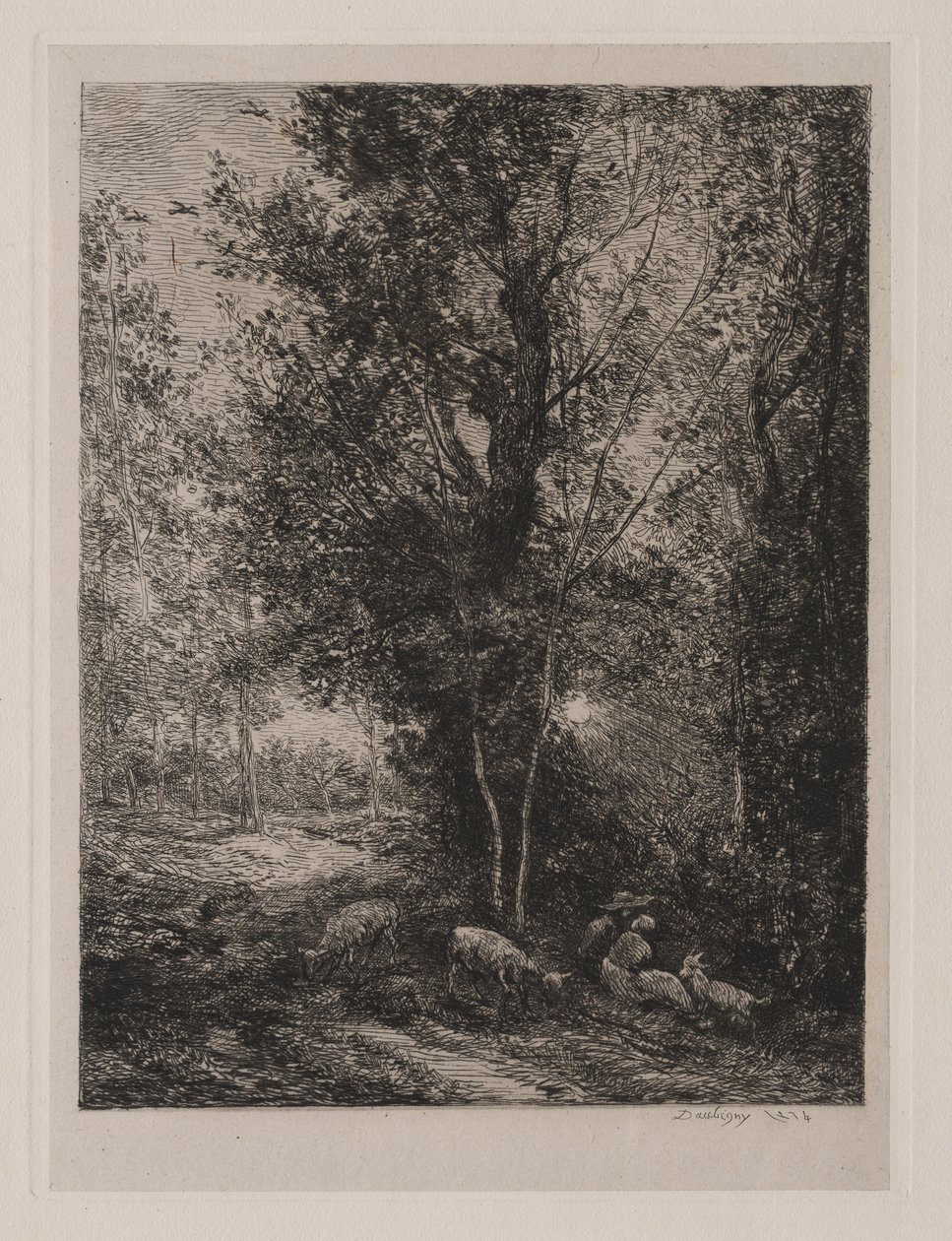 El pastor y la pastora de Charles Francois Daubigny