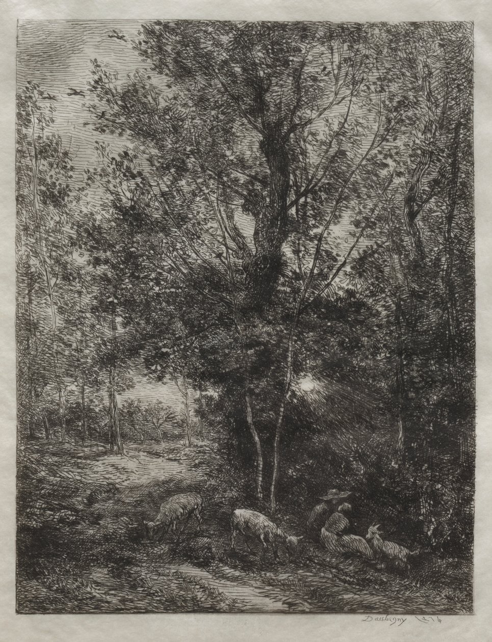 El pastor y la pastora de Charles Francois Daubigny
