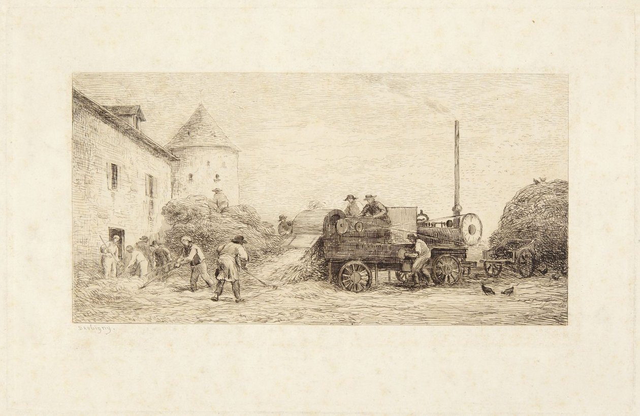 La trilladora de Charles Francois Daubigny