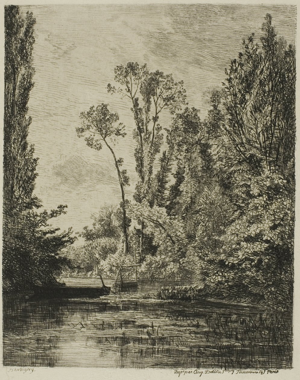 Las Islas Vírgenes en Bezons (El agujero de pesca) de Charles Francois Daubigny