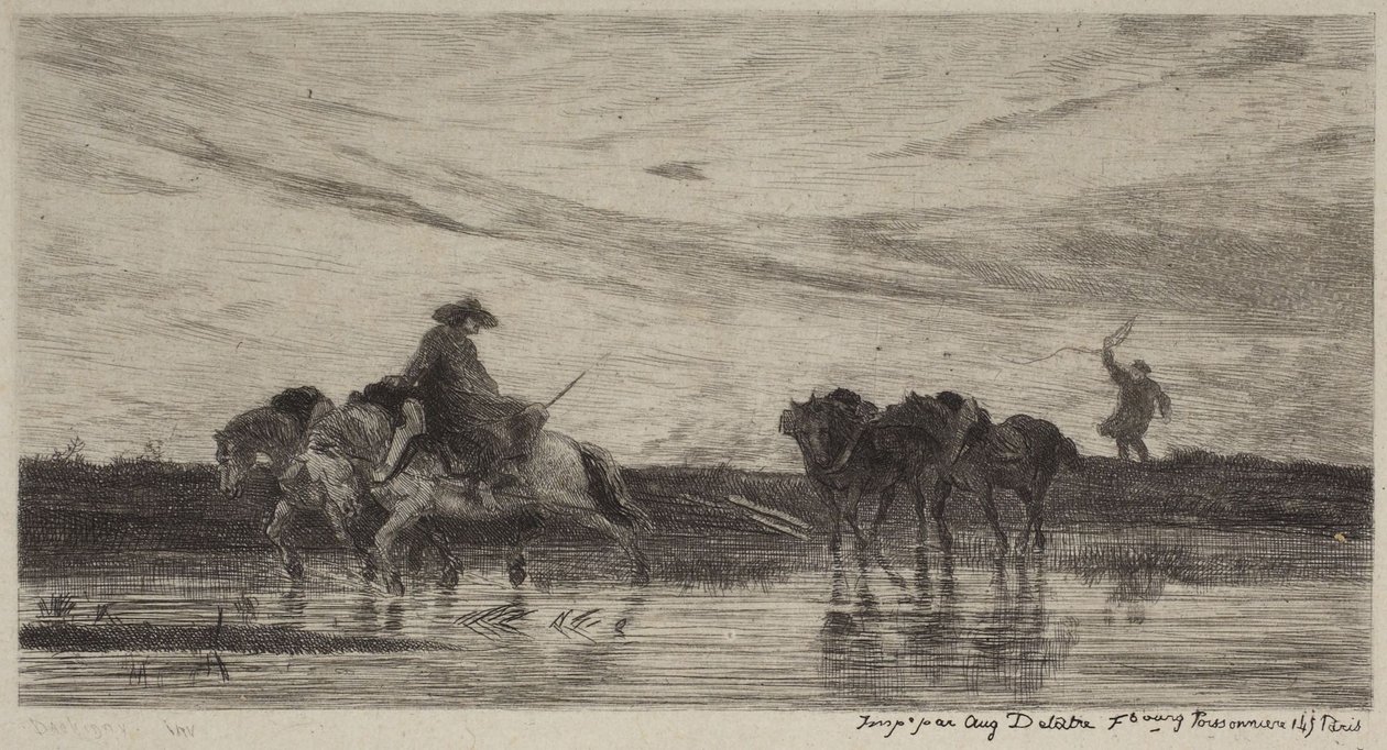 Los caballos de trabajo de Charles Francois Daubigny