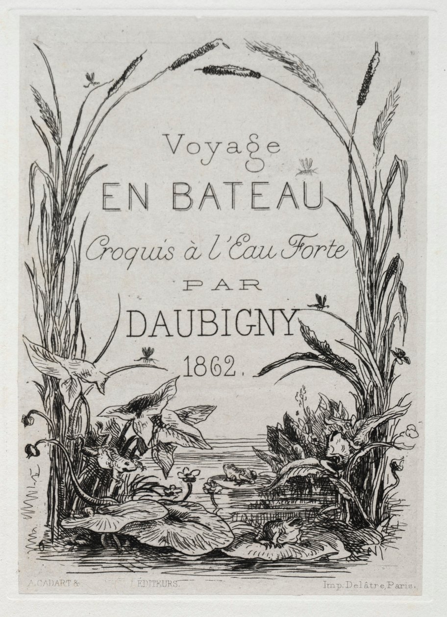 Frontispicio del álbum: El viaje en barco de Charles Francois Daubigny