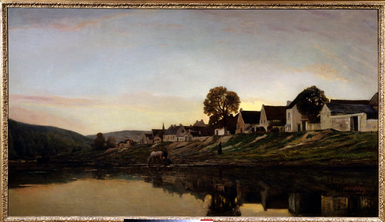 Pueblo cerca de Bonnieres de Charles Francois Daubigny