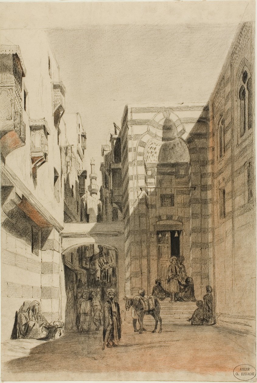 Escena callejera egipcia de Charles Francois Eustache