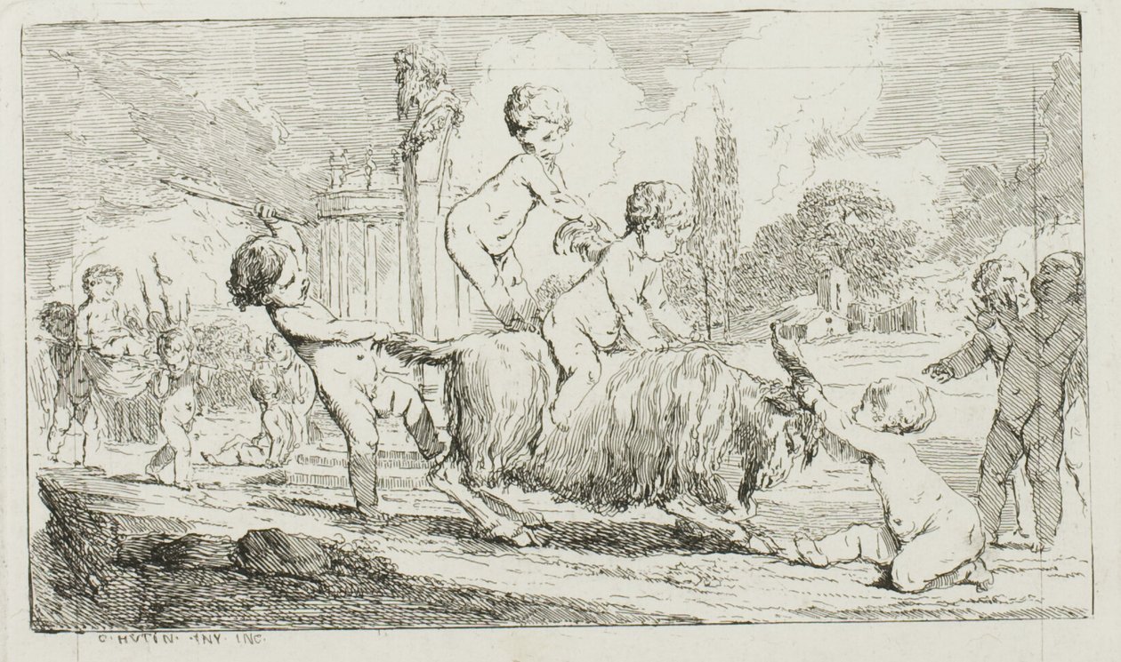 Niños jugando de Charles Francois Hutin