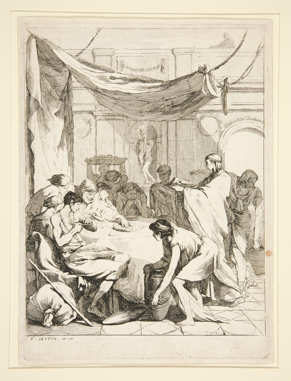 Feeding the Hungry, de la serie Sept Oeuvres de Misericorde de Charles Francois Hutin
