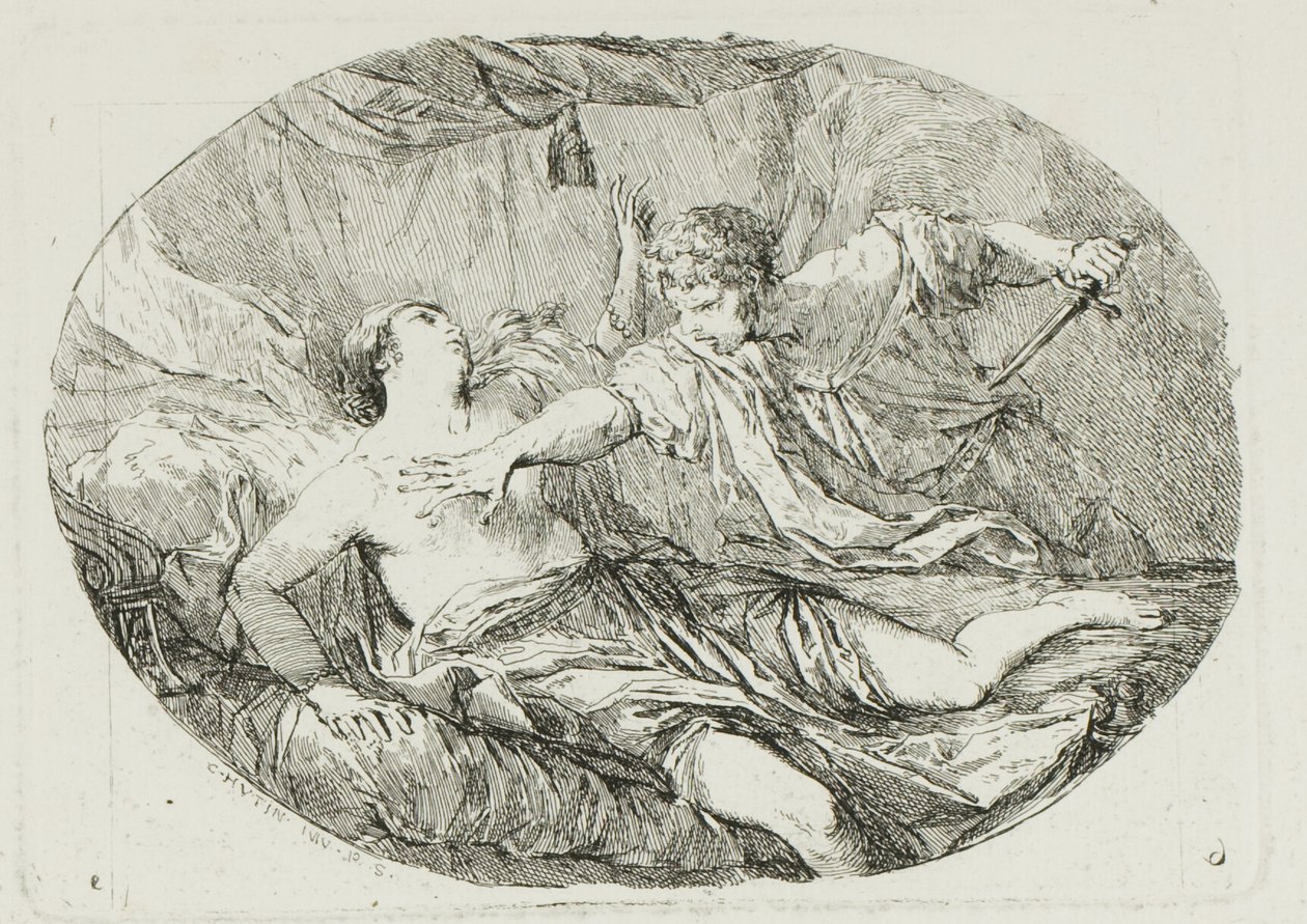 Tarquino y Lucrecia de Charles Francois Hutin