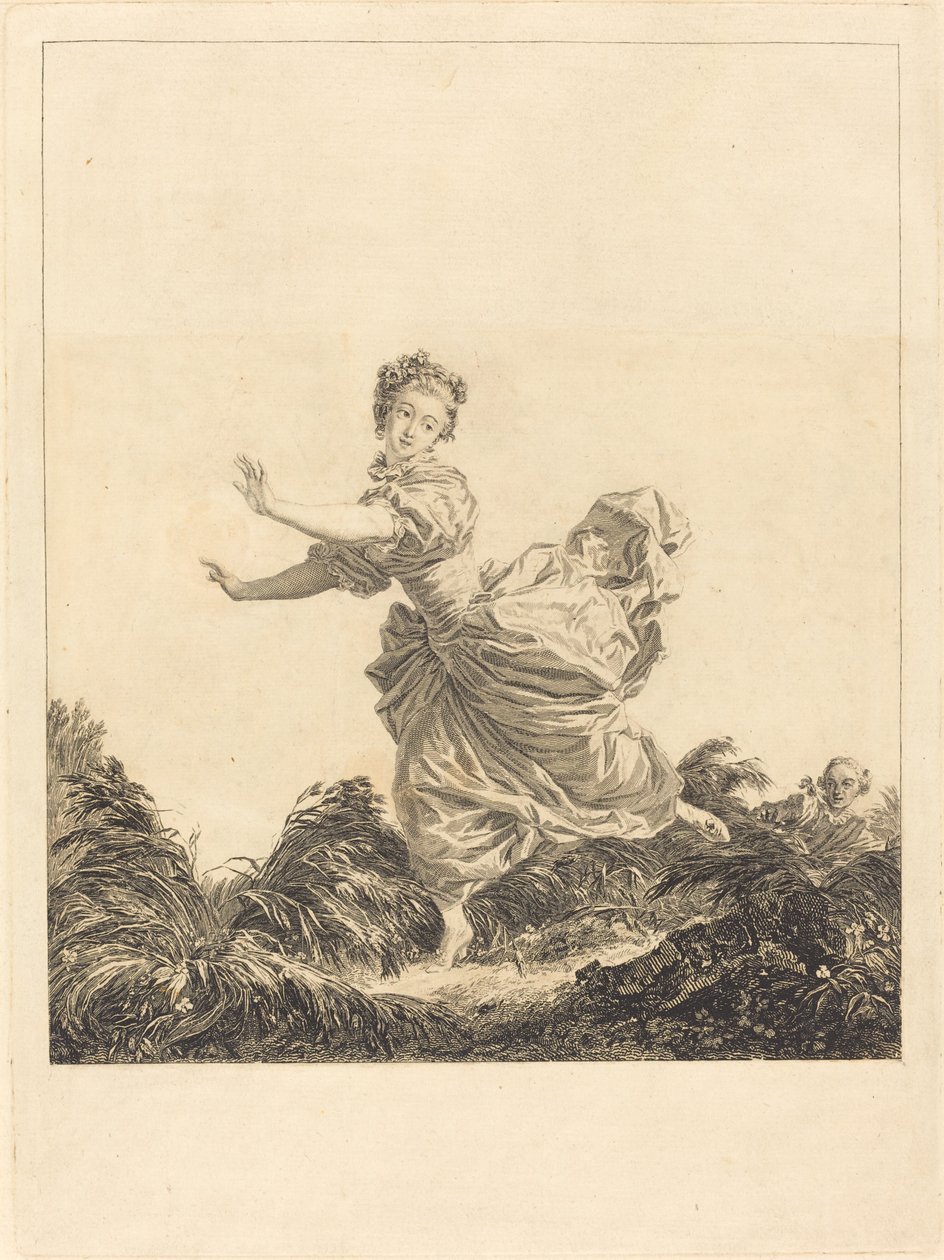 La fuga a propósito de Charles François Adrien Macret after Jean Honoré Fragonard