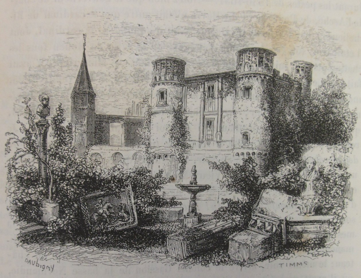 Castillo de Gaillon en ruinas de Charles Francois Daubigny