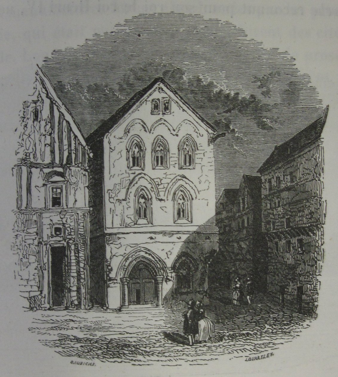 La Casa de los Templarios en Louviers. Daubigny  John Quartley. de Charles Francois Daubigny