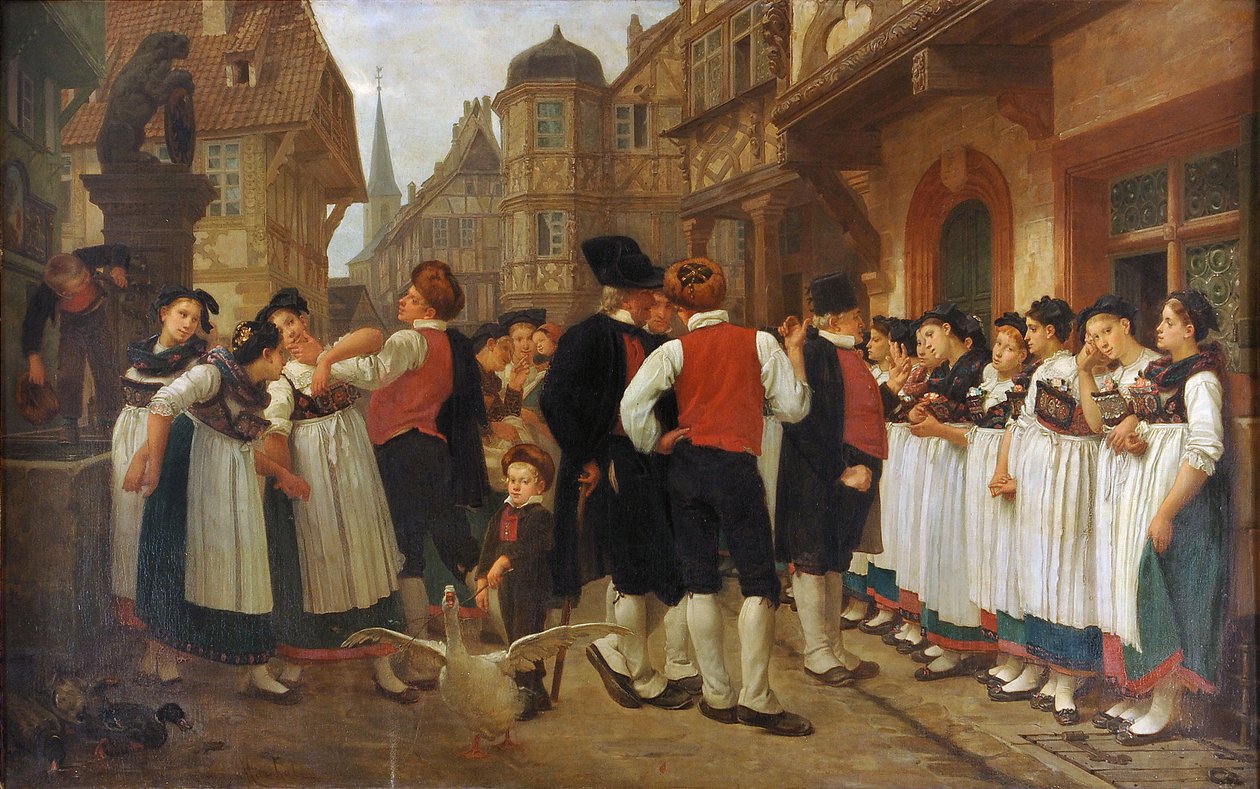 Francés: La foire aux servantes de Charles Francois Marchal