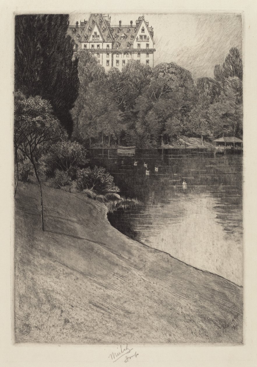 Un rincón de Central Park de Charles Frederick William Mielatz