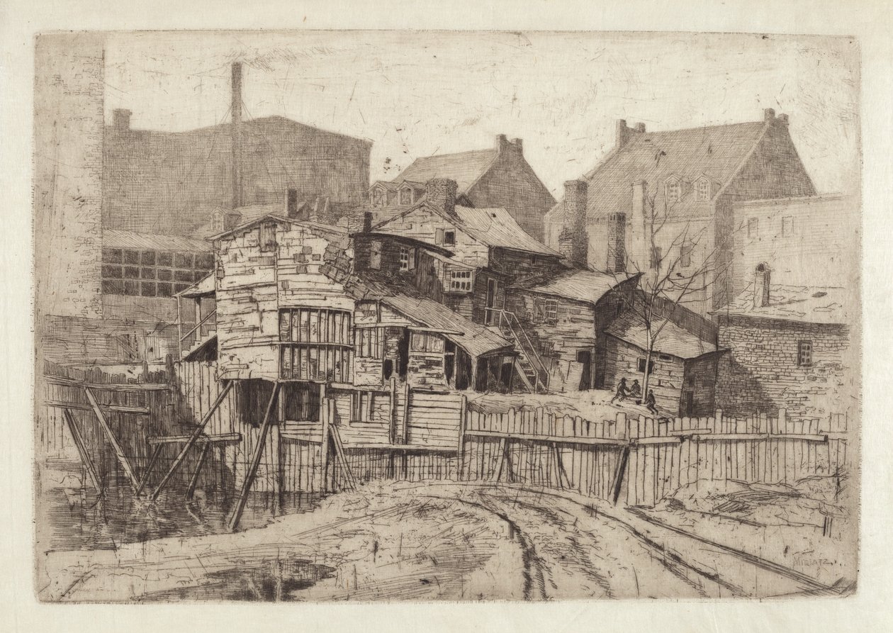 Sin Título (Casa de Madera en la Ciudad) de Charles Frederick William Mielatz