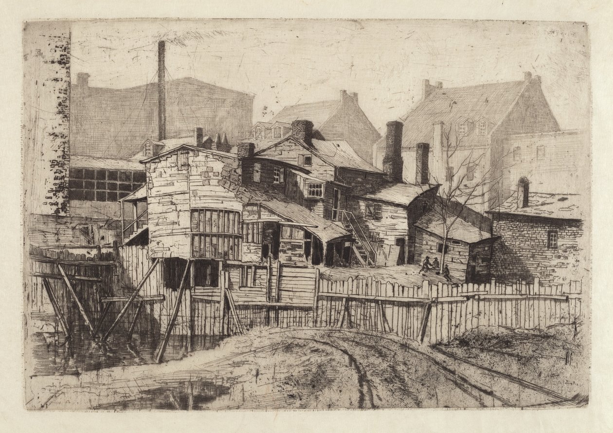 Sin título (Casa de madera en la ciudad) de Charles Frederick William Mielatz