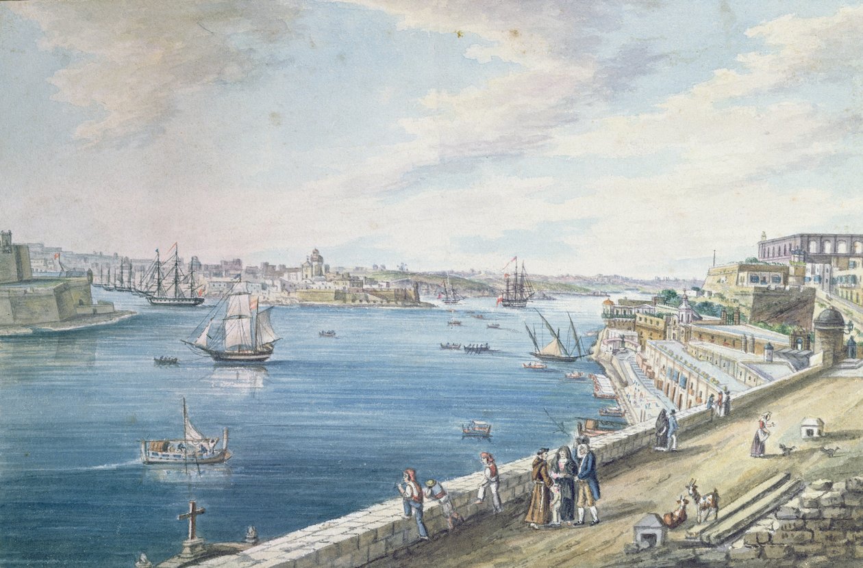 El Gran Puerto, La Valeta, Malta de Charles Frederick de Brocktorff
