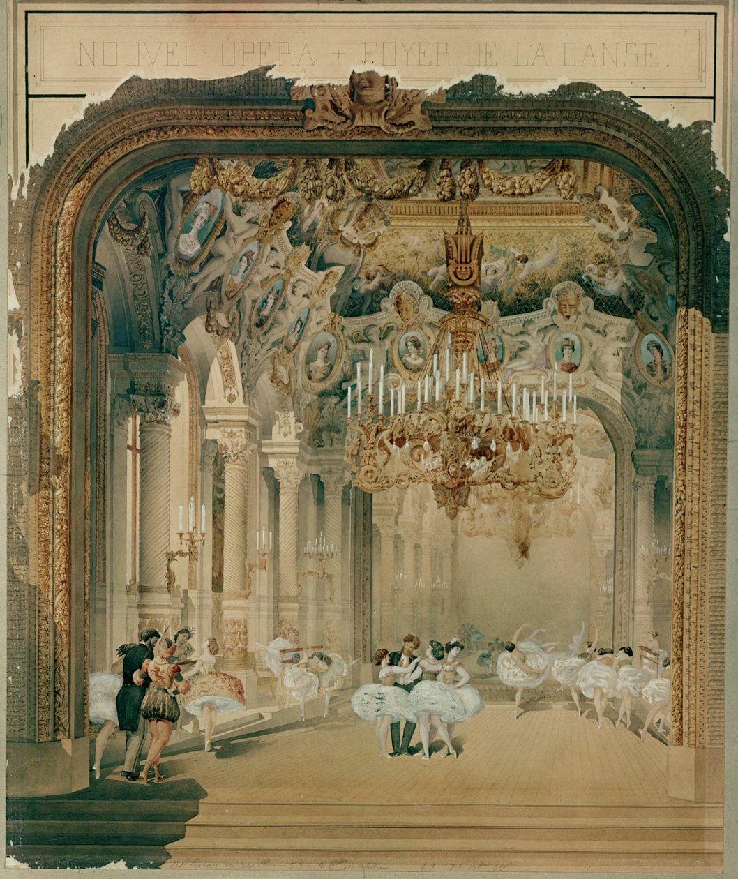 El Foyer de la Danse de la Ópera de París, todavía en uso ... de Charles Garnier