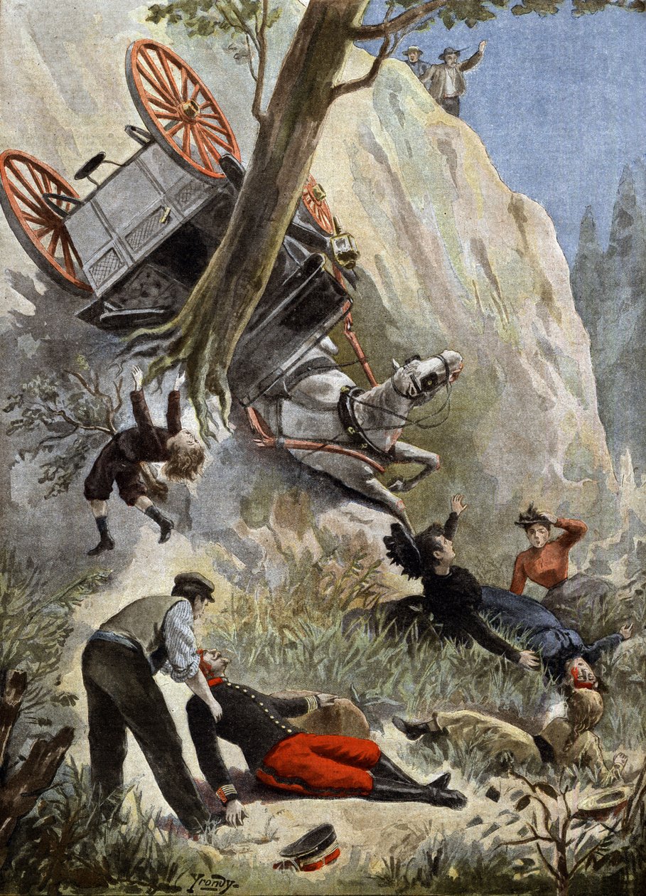 Muerte del coronel francés de Savignac de Charles Gaston Yrondy