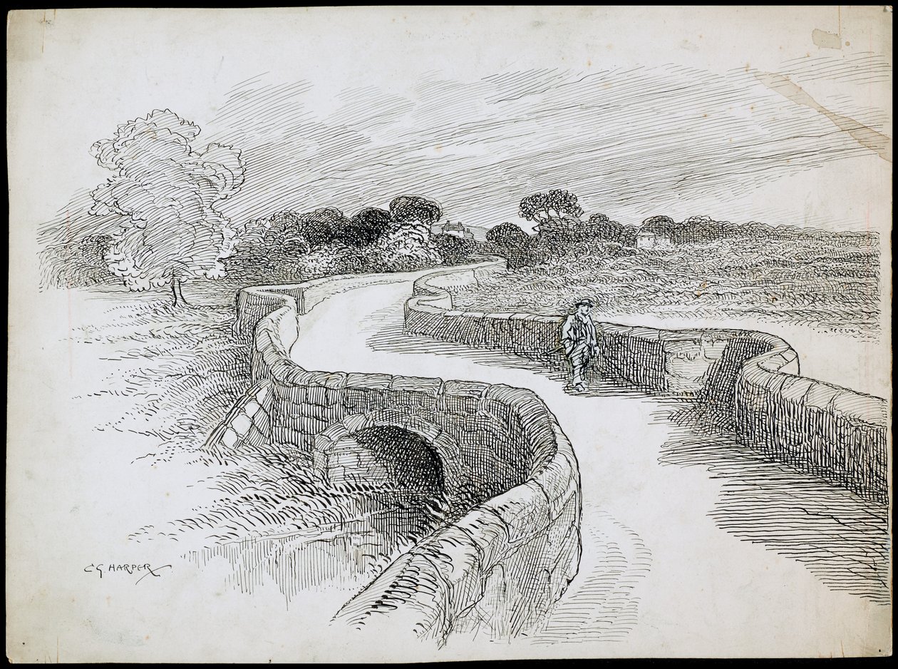 Puente de Swarkestone, Derbyshire, 1892-1933 de Charles George Harper