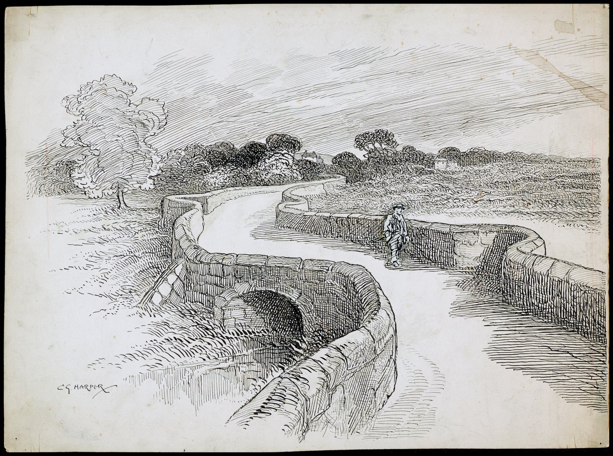 Puente Swarkestone, Stanton By Bridge, Derbyshire de Charles George Harper