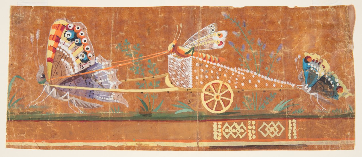 Diseño para bordado, esquina del chaleco de un caballero de Charles Germain de Saint Aubin