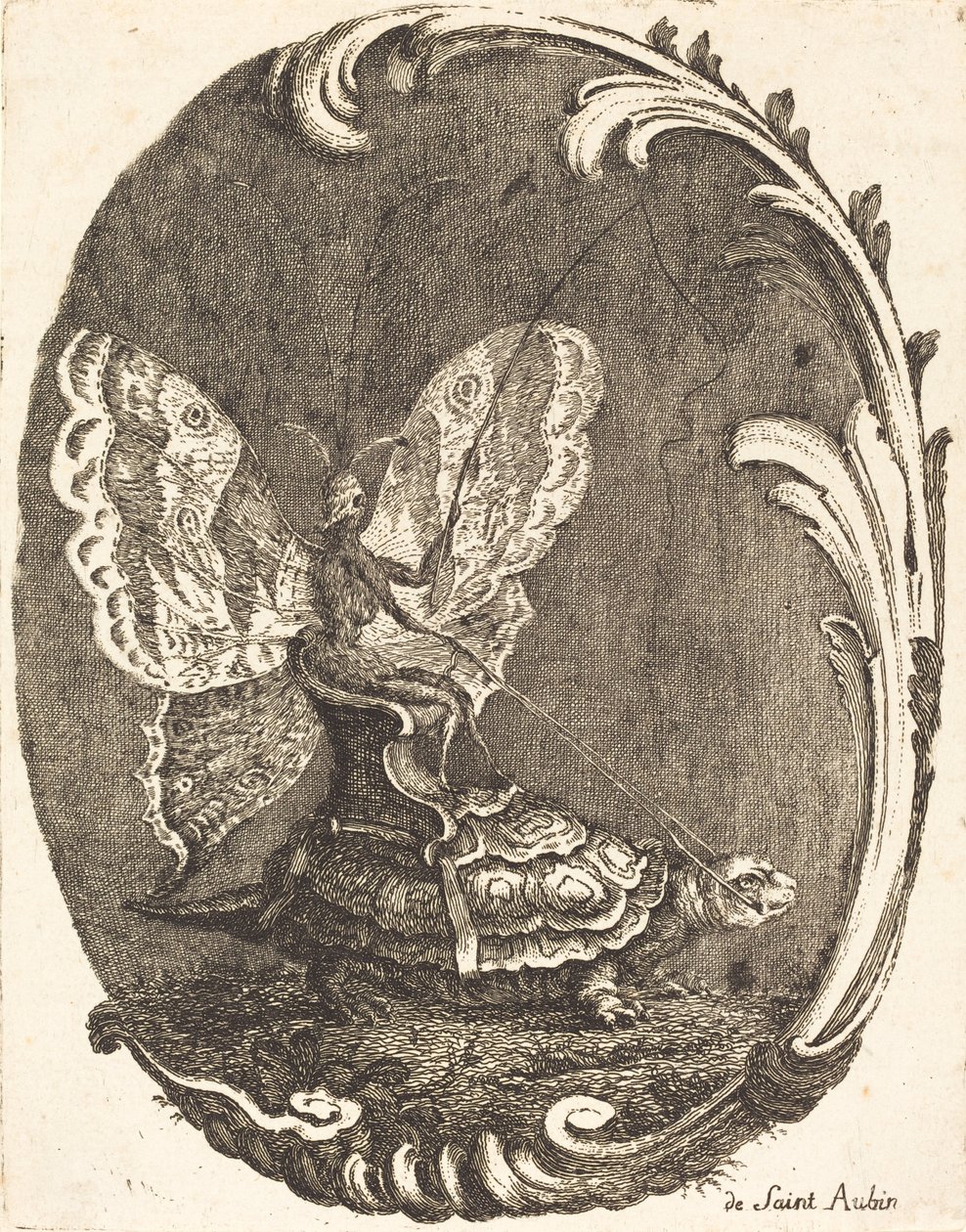 La mariposa y la tortuga de Charles Germain de Saint Aubin