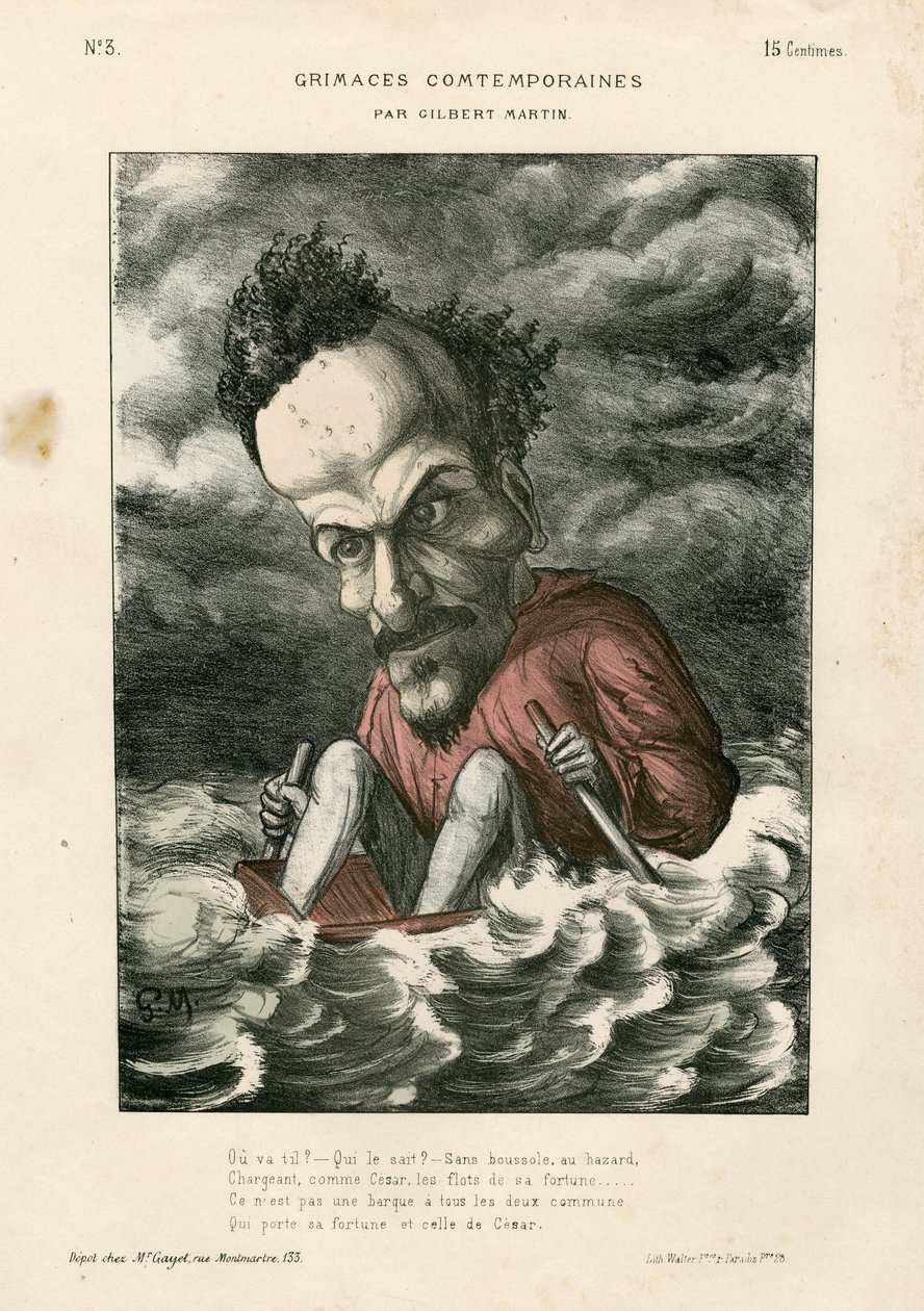 Grimaces Contemporáneos - Ilustración de Charles Gilbert-Martin (1839-1905): Rochefort Henri (1831-1913) - Mar de Charles Gilbert Martin