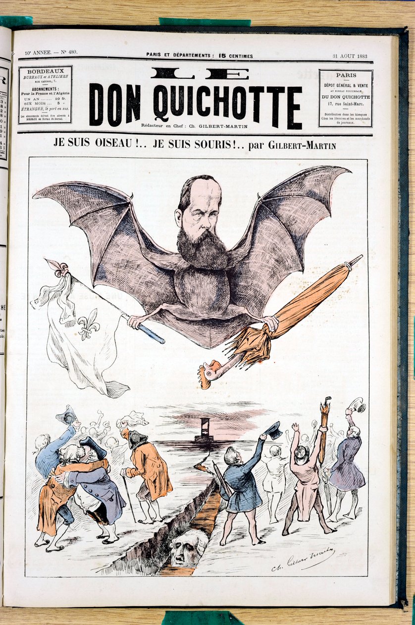Portada de "Le Don Quixote", Satírico en Colores de Charles Gilbert Martin