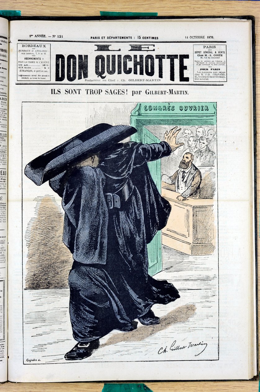 Portada de "El Don Quijote", número 121, Satírico en Colores de Charles Gilbert Martin
