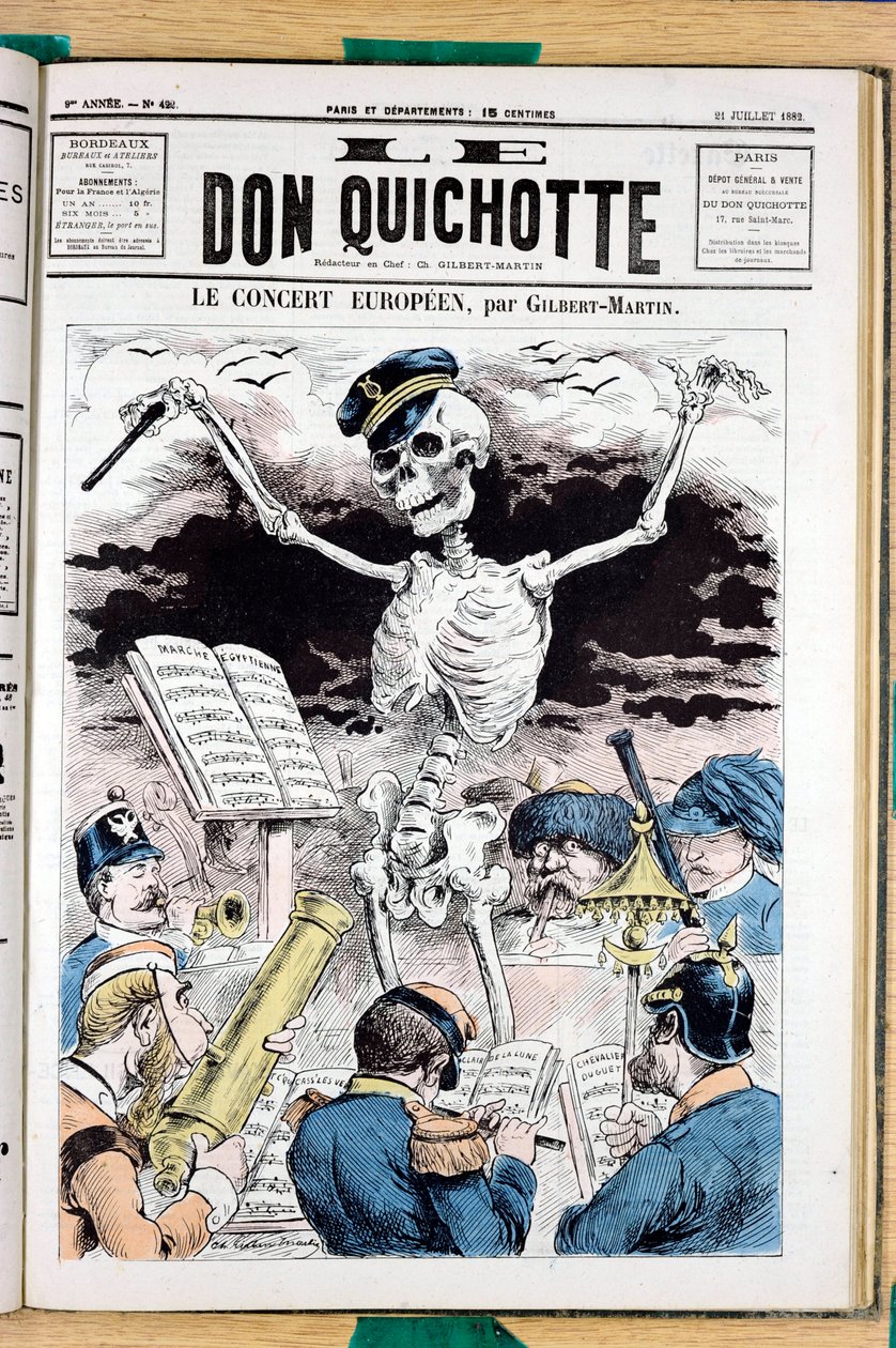 Portada de Le Don Quixote, número 422, Satirique en Couleurs de Charles Gilbert Martin