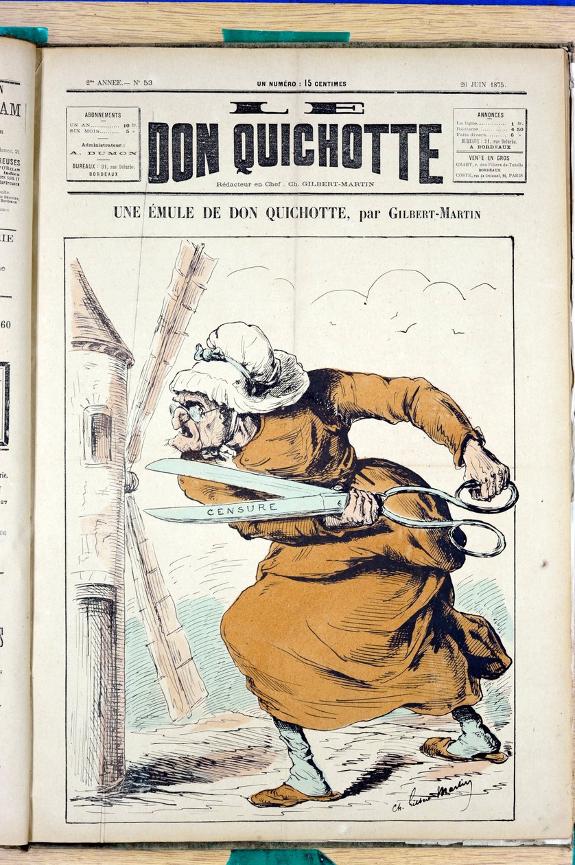 Portada de "Don Quijote", número 53, Satírico en Colores de Charles Gilbert Martin