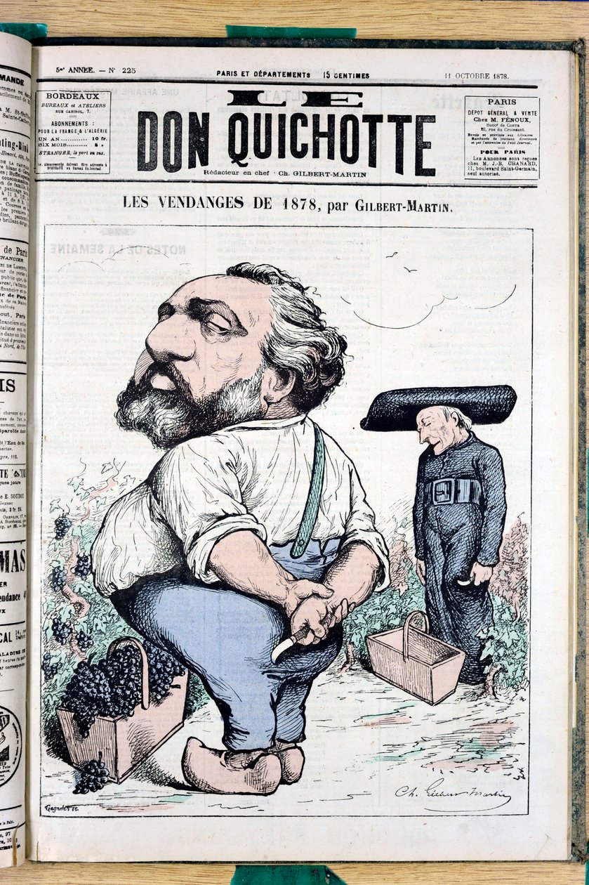 Portada de "Don Quijote", número 225, Satírico en Colores de Charles Gilbert Martin