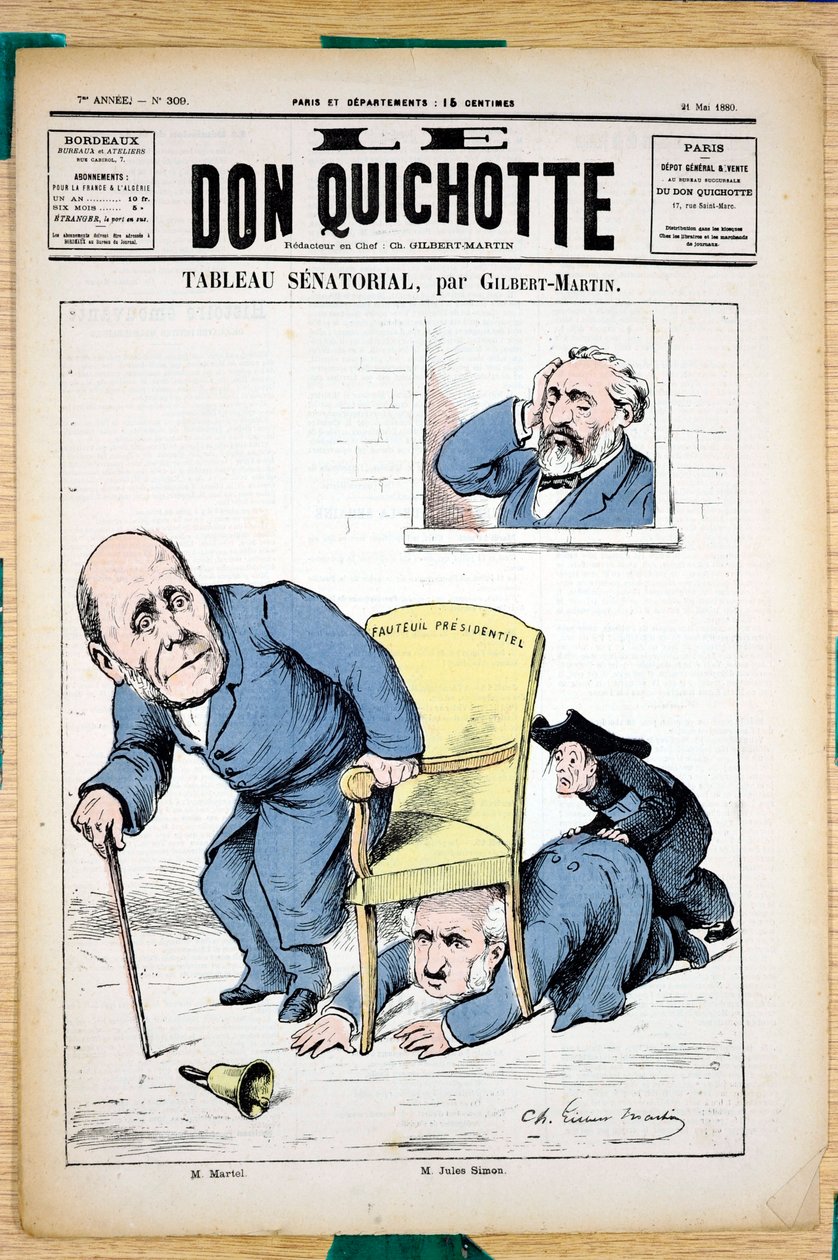 Portada de "El Don Quijote", número 309, Satírico en Colores de Charles Gilbert Martin