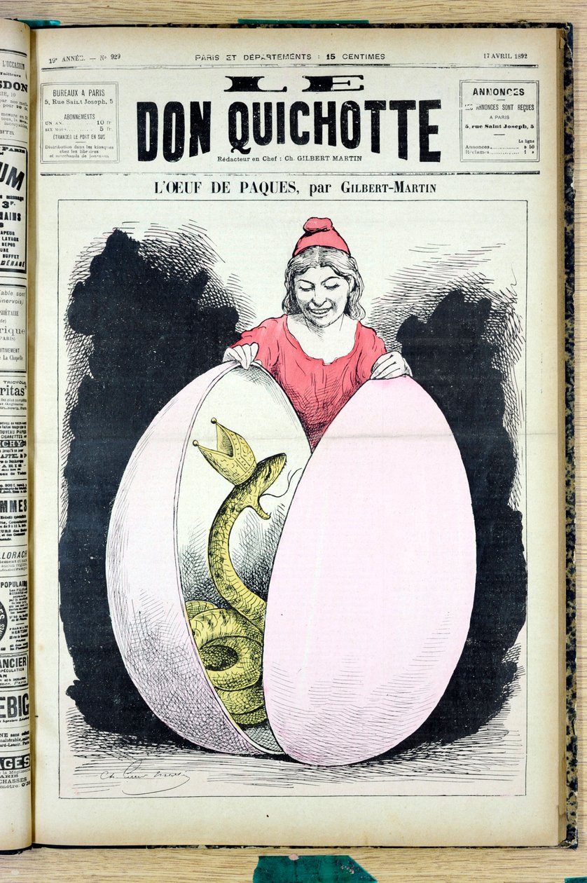 Portada de The Don Quixote, número 929, Satírico en colores de Charles Gilbert Martin