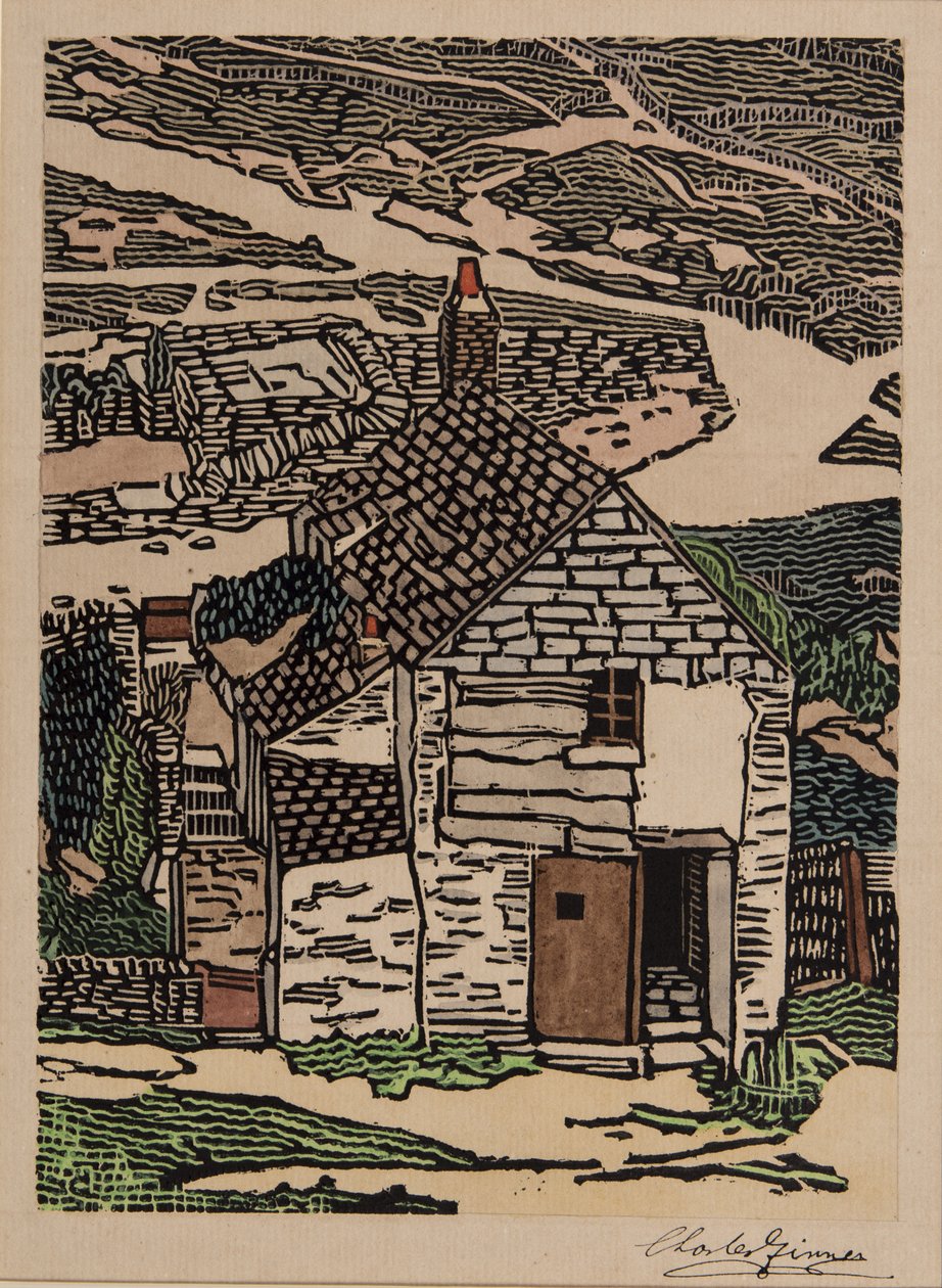 Casa rural en Cornualles de Charles Ginner