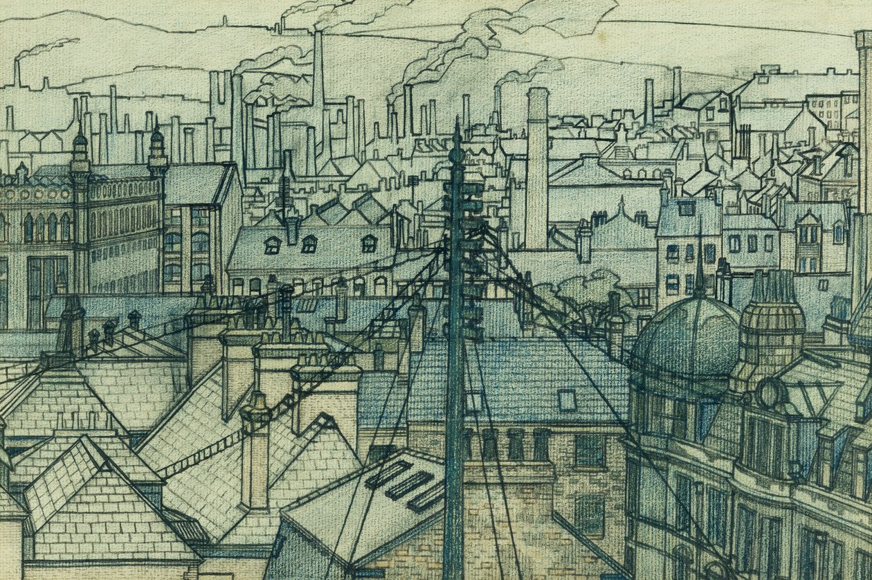 Tejados de Leeds de Charles Ginner