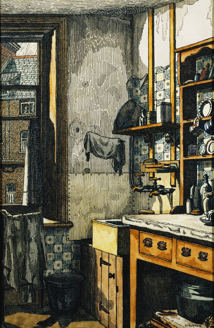 El rincón de la cocina de Charles Ginner