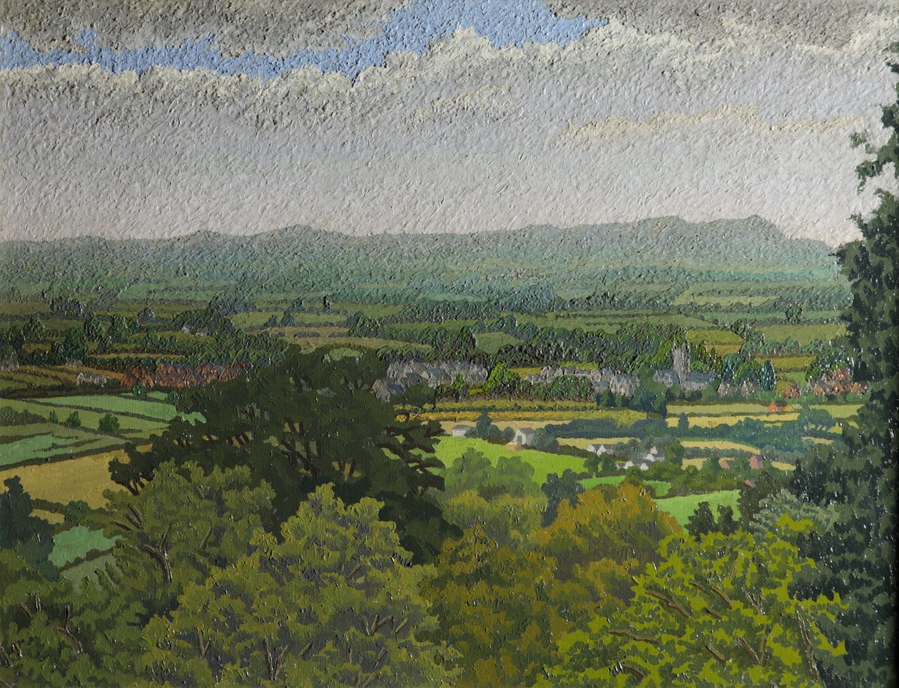 The Malvern Hills, Worcestershire (óleo sobre lienzo) de Charles Ginner