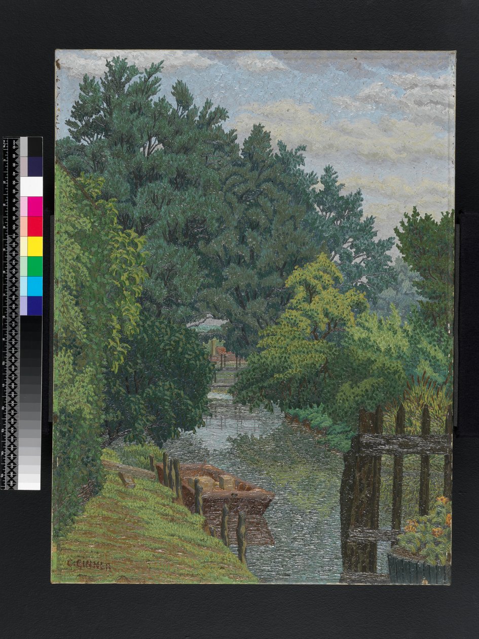 La batea en el arroyo del molino, c.1930 de Charles Ginner