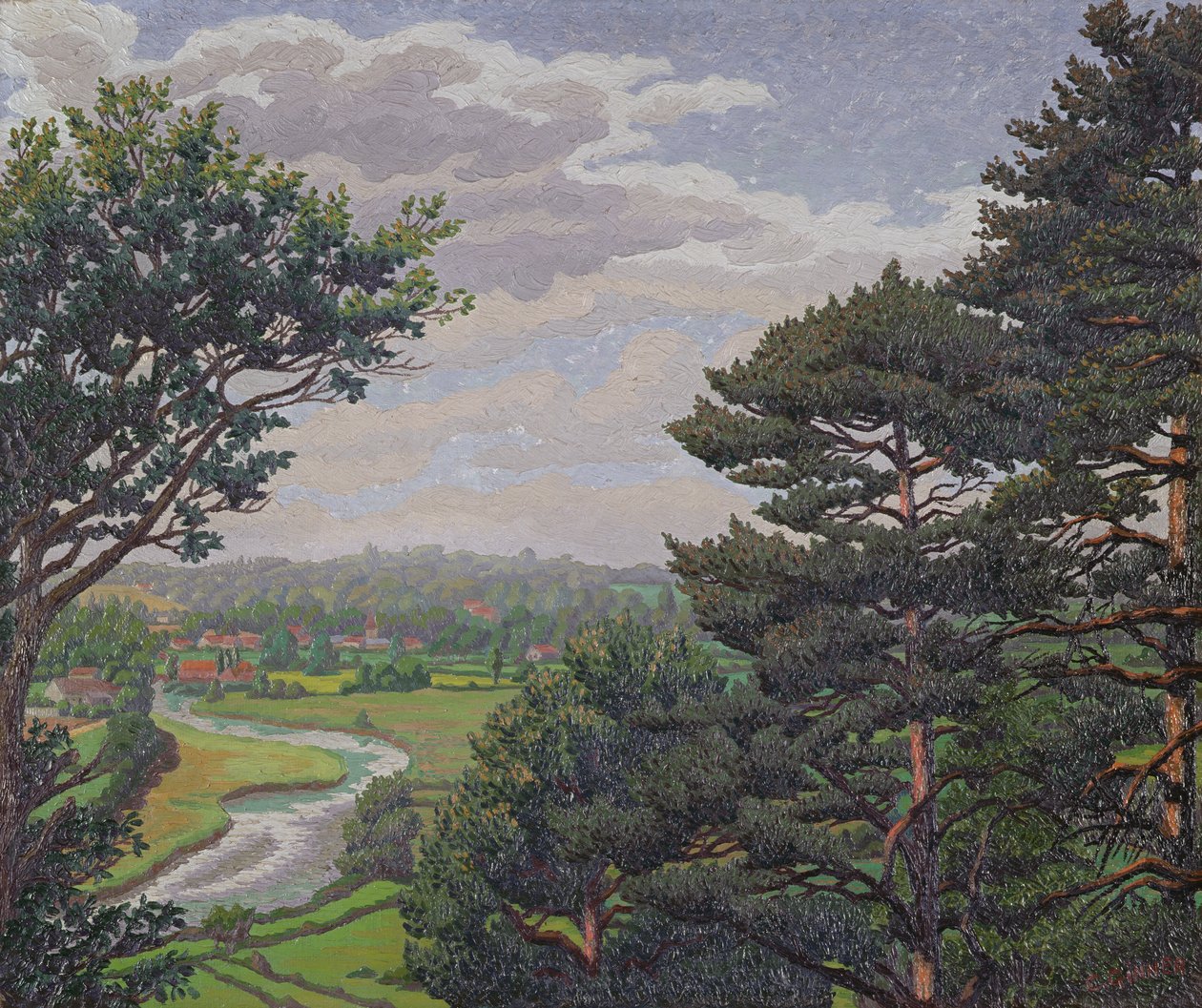 El río Avon, cerca de Salisbury (óleo sobre lienzo) de Charles Ginner