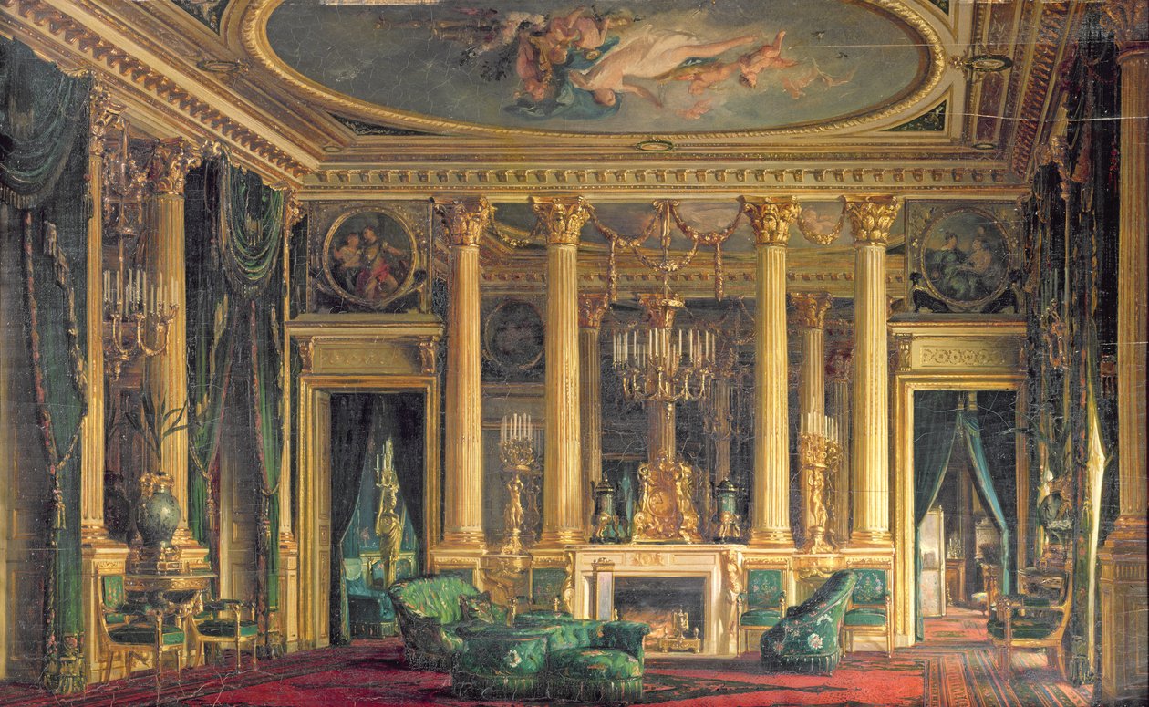 Un salón en el Hotel de Monsieur Basile Parent, Place Vendome, París, 1866 de Charles Giraud