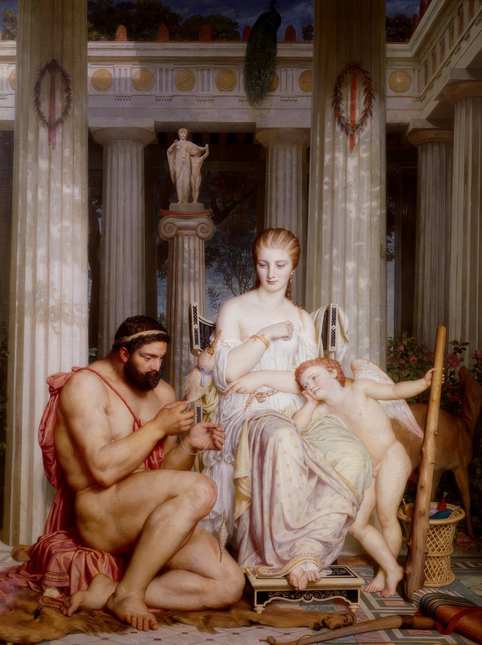 Hércules a los pies de Onfales de Charles Gleyre
