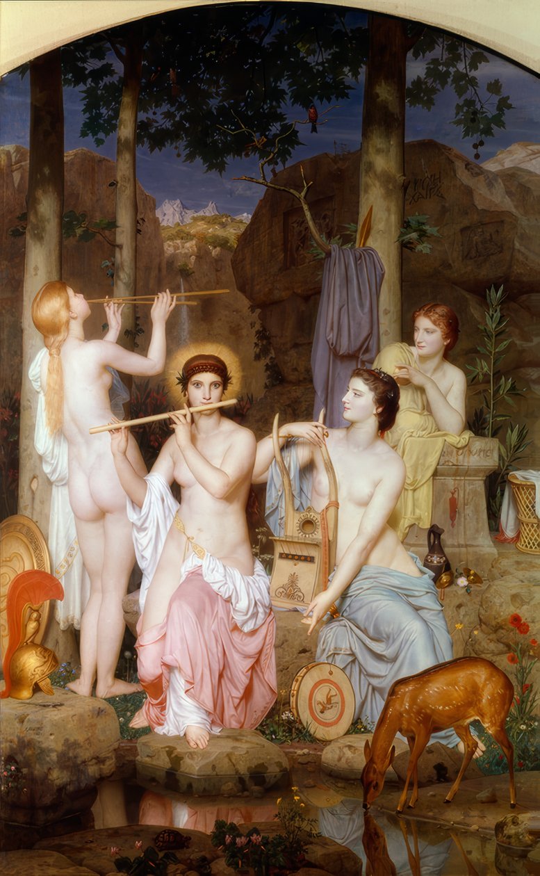Minerva y las Gracias de Charles Gleyre