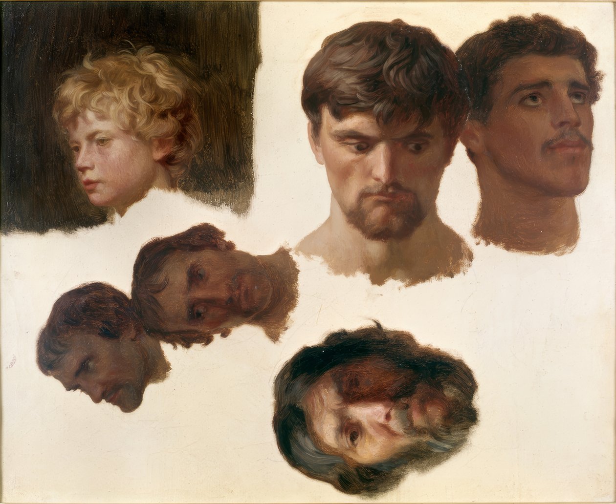Estudio de seis cabezas de Charles Gleyre