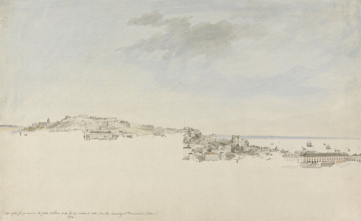 Lisboa, desde el Convento de San Francisco da Citadel, 1774 de Charles Gore
