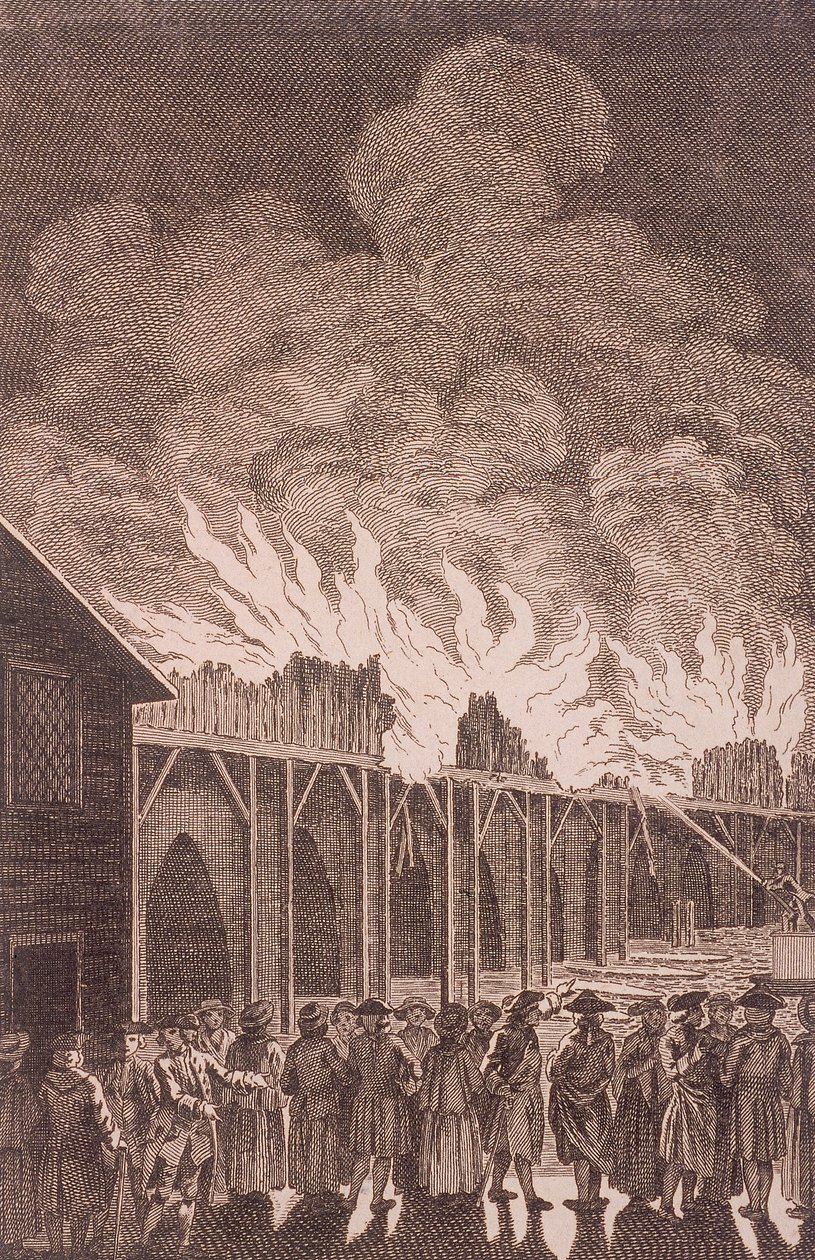 Puente de Londres antiguo, Londres, 1775 de Charles Grignion