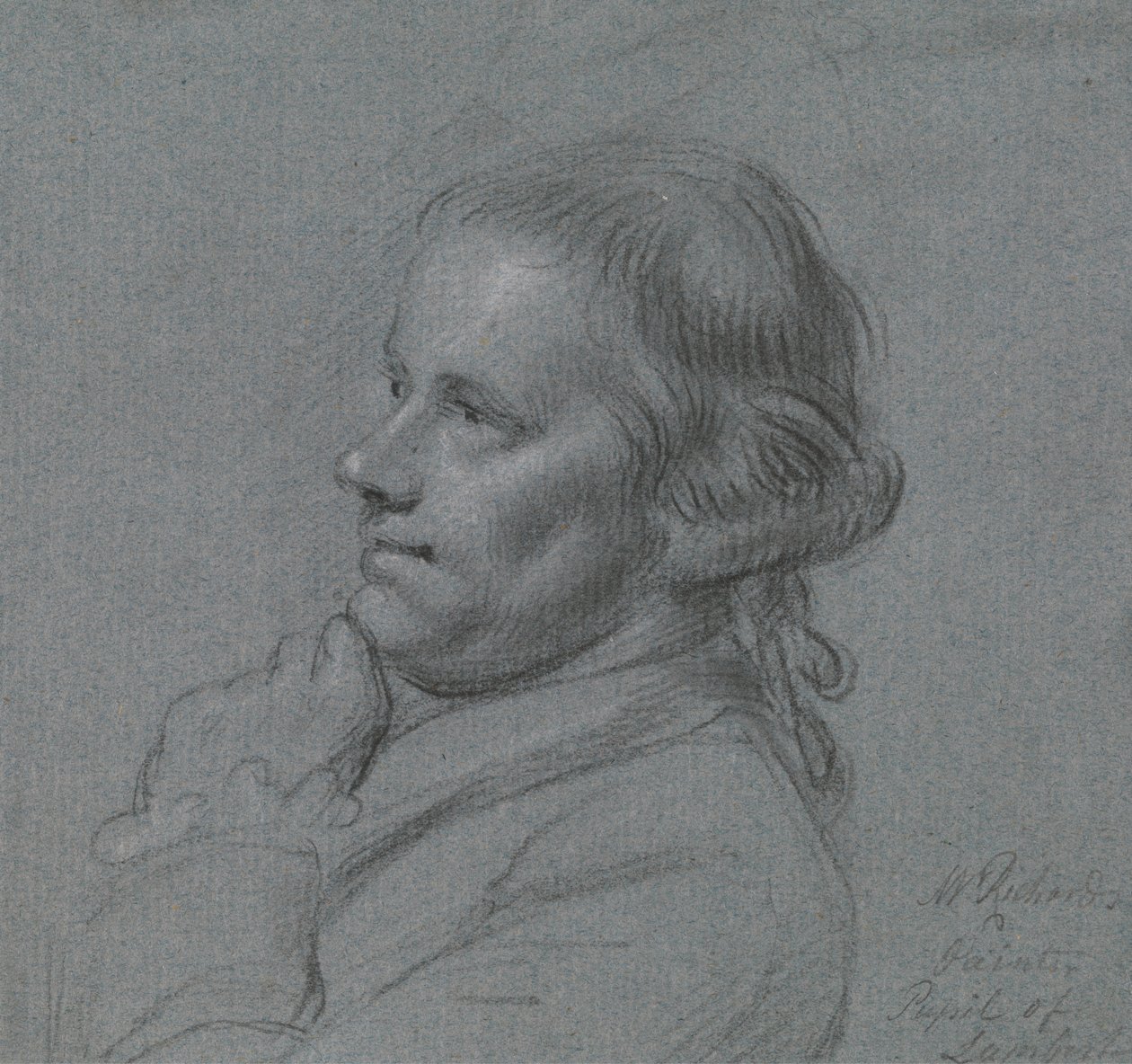 Estudio de retrato de John Inigo Richards, R.A. de Charles Grignion