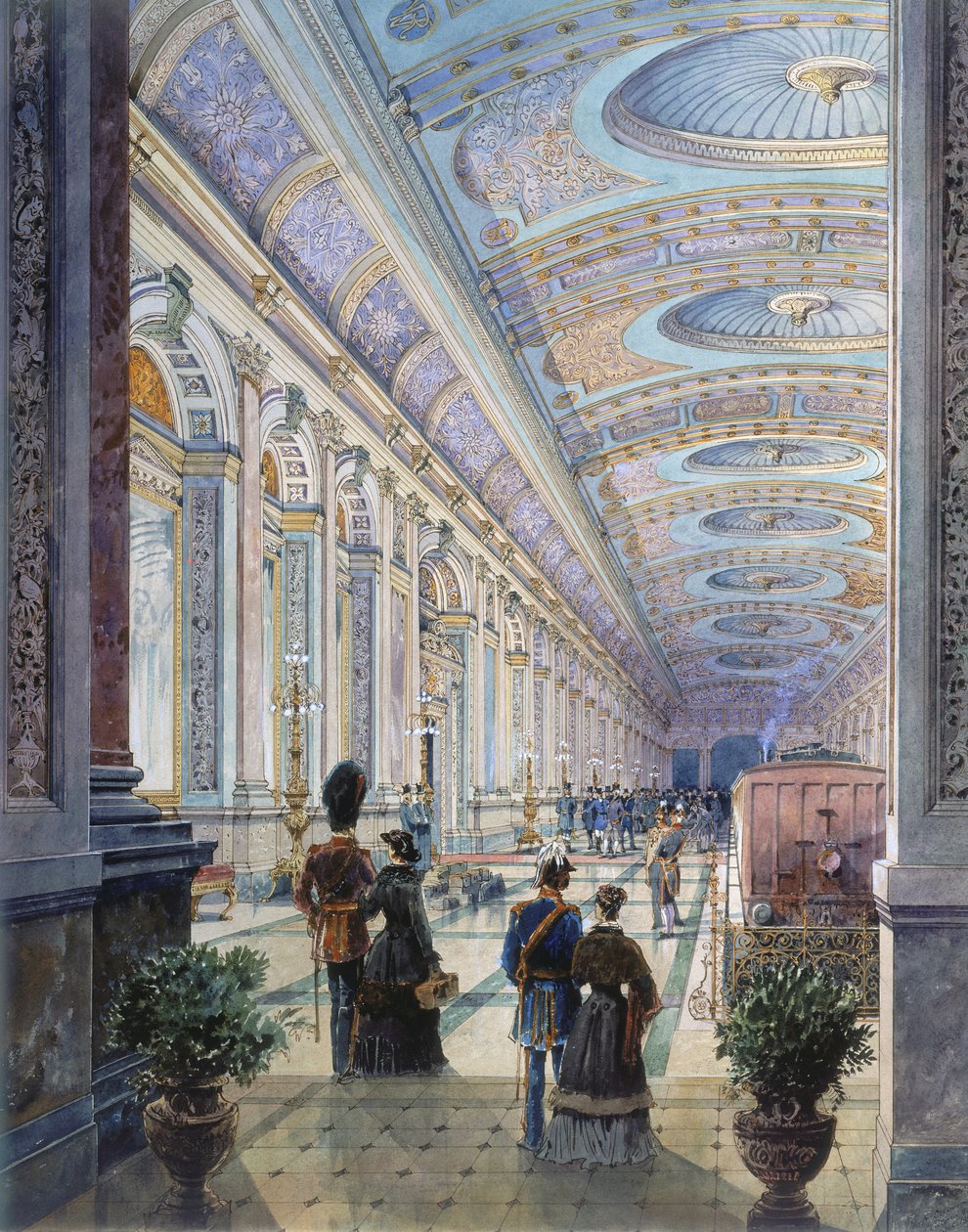 Interior de estación elaborado, 1883 de Charles H. Driver
