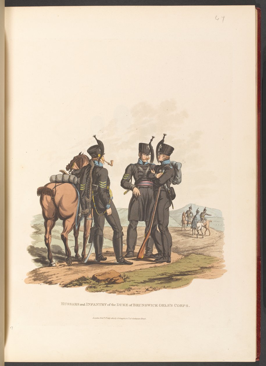 Húsares e Infantería del Cuerpo del Duque de Brunswick Oels de Charles Hamilton (after) Smith